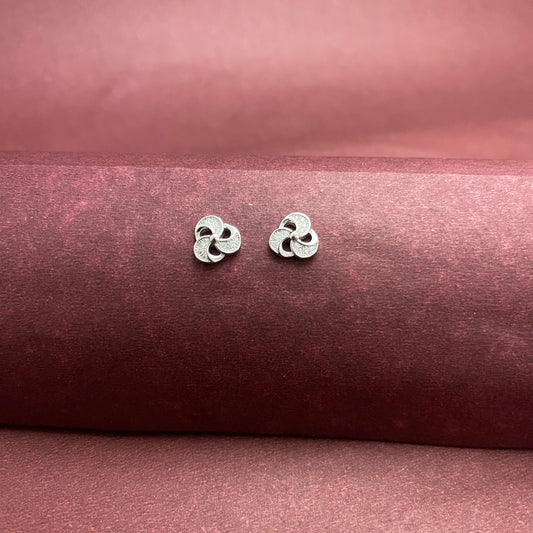 Swirl Silver Studs