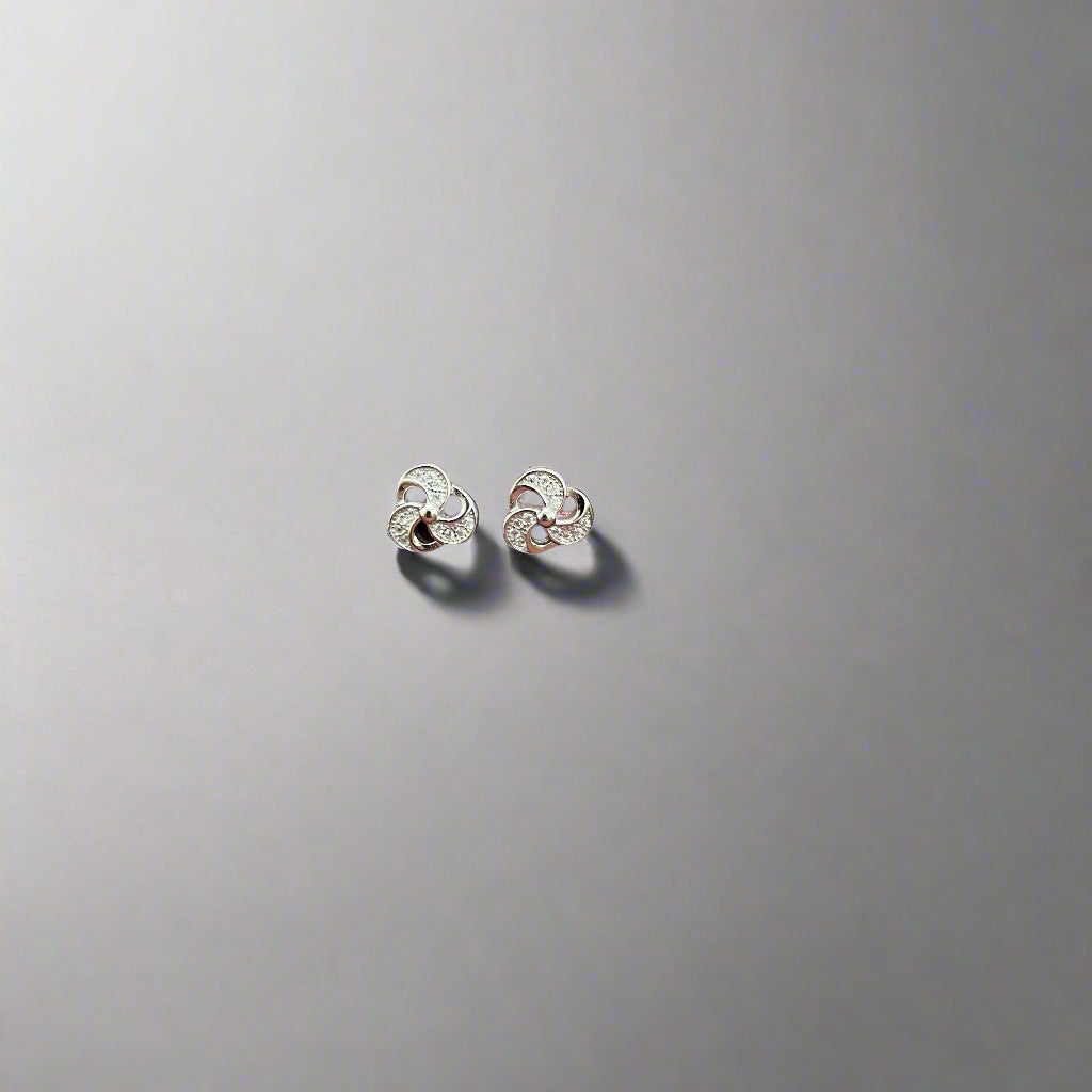 Swirl Silver Studs