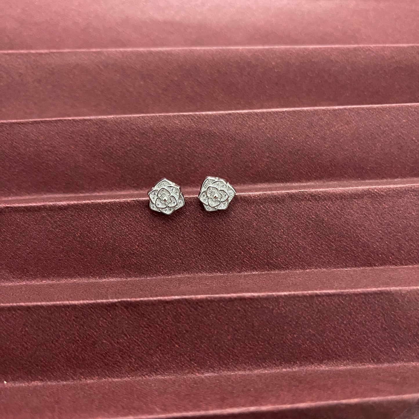 Sparkling Rose Studs