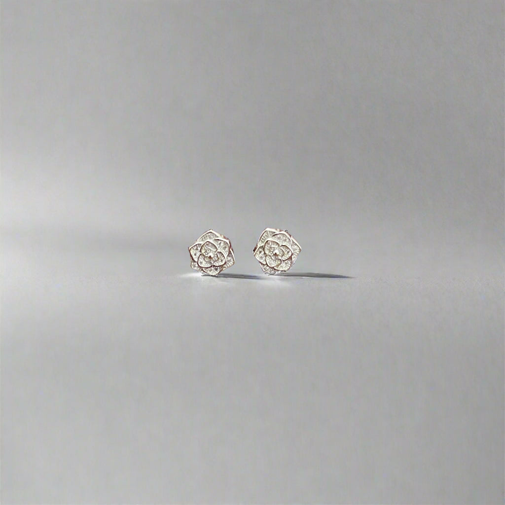 Sparkling Rose Studs