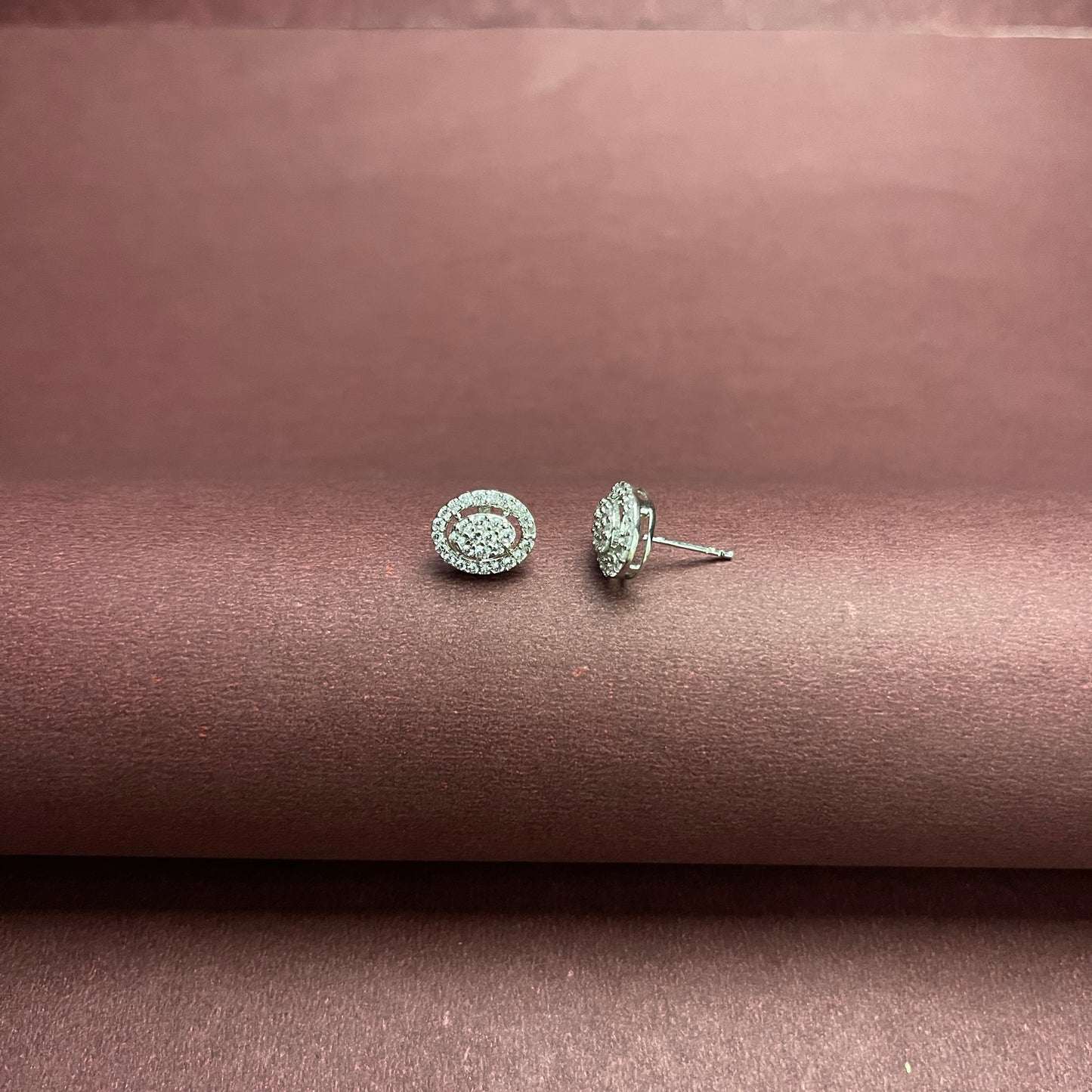 Oval AAA+ CZ Silver Studs