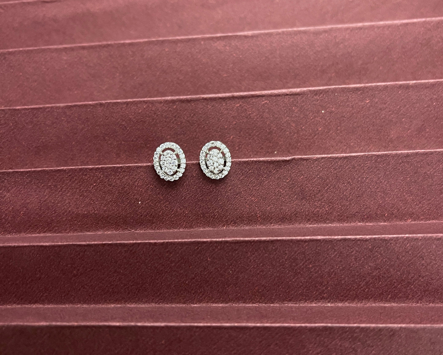 Oval AAA+ CZ Silver Studs