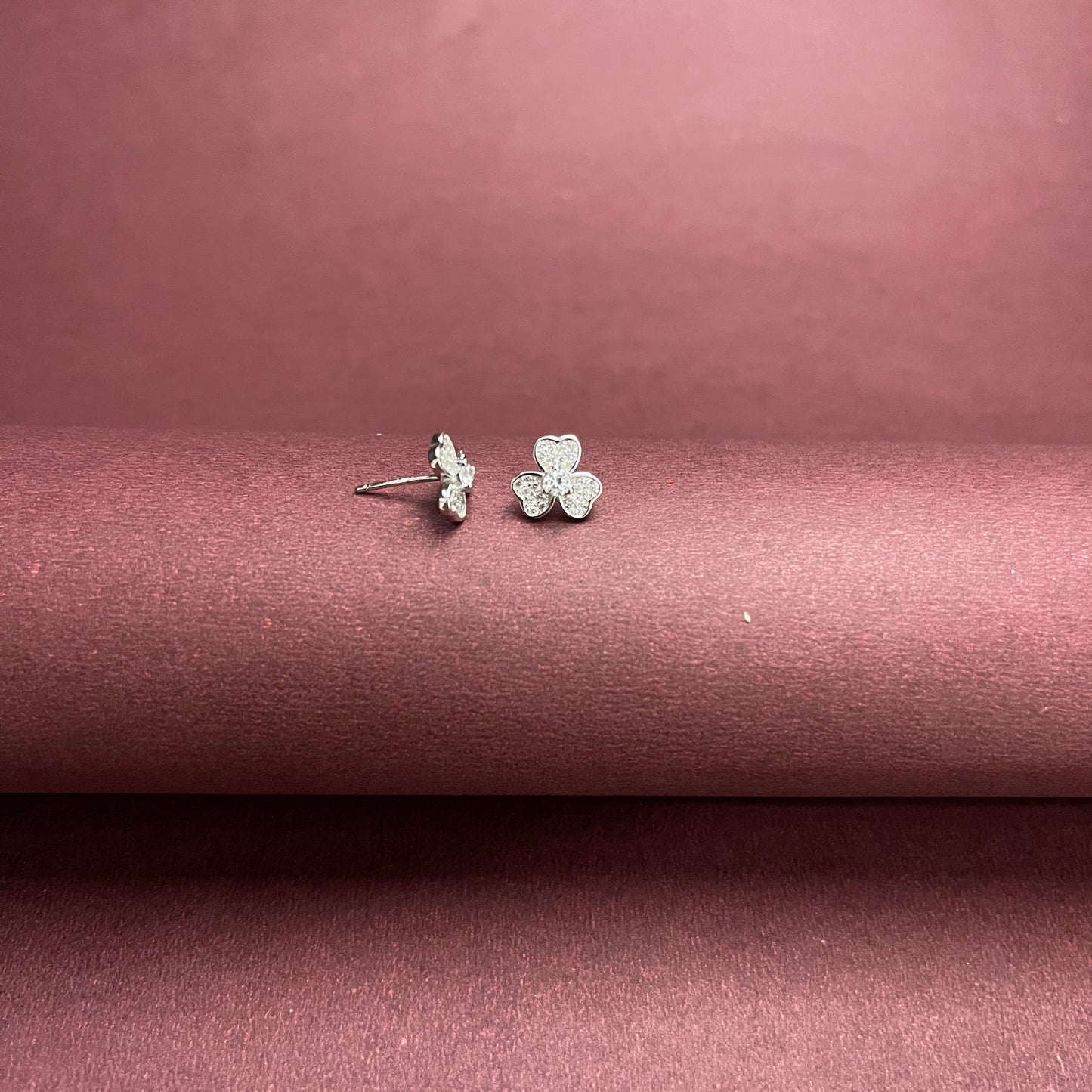 Shamrock Silver Studs