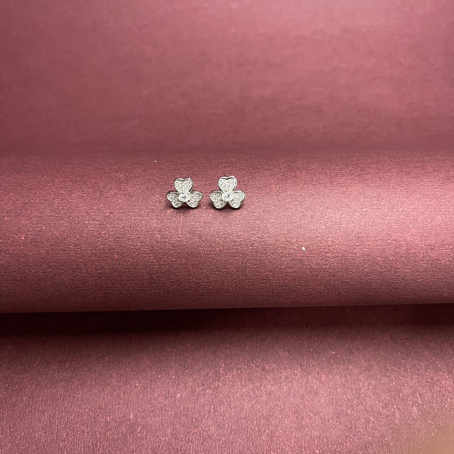 Shamrock Silver Studs