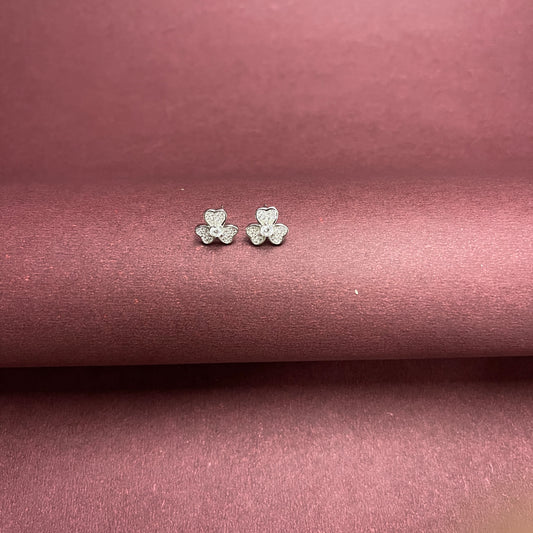 Shamrock Silver Studs
