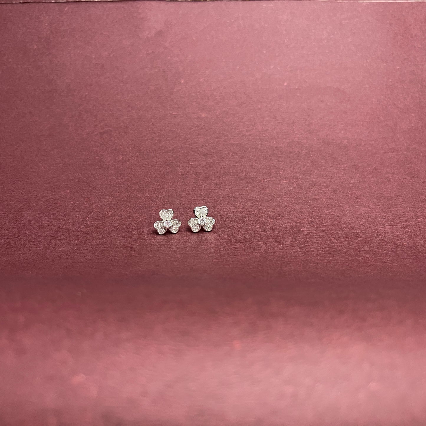 Shamrock Silver Studs