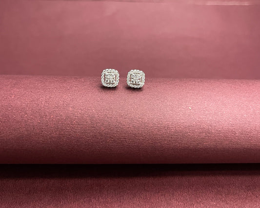 Cubic Zirconia Silver Studs