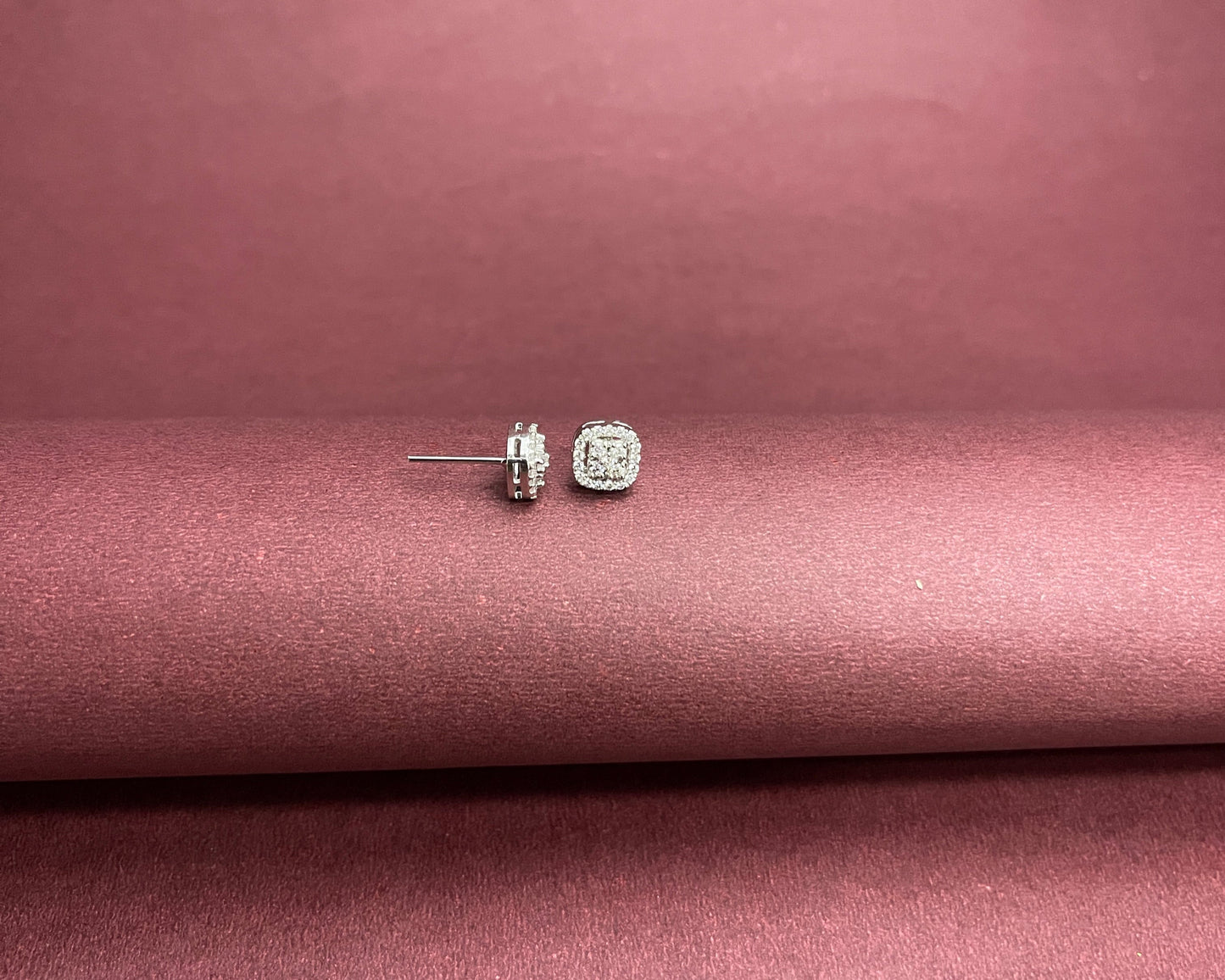 Cubic Zirconia Silver Studs