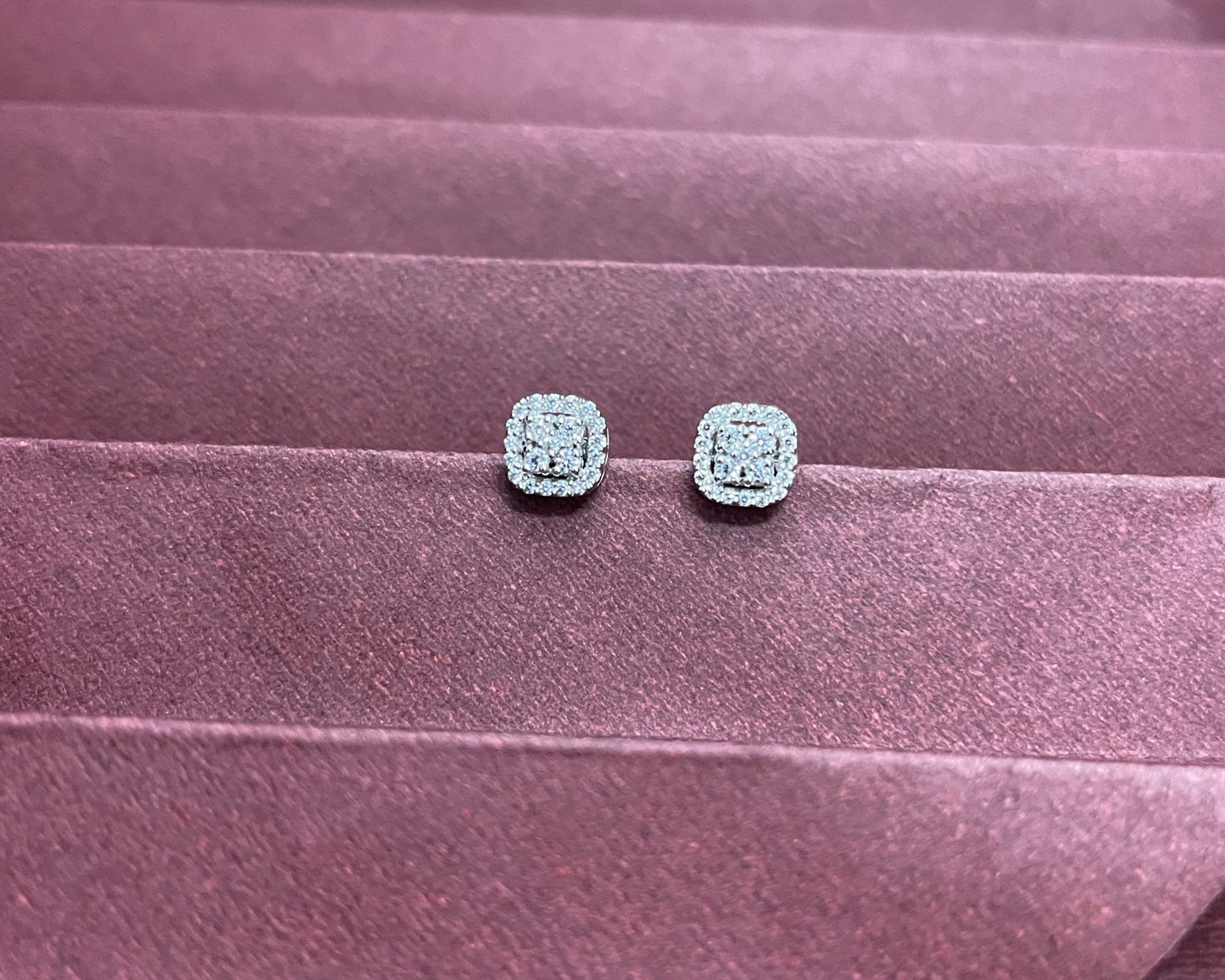 Cubic Zirconia Silver Studs