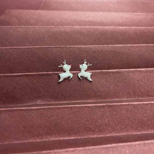 Baby Reindeer Silver Studs