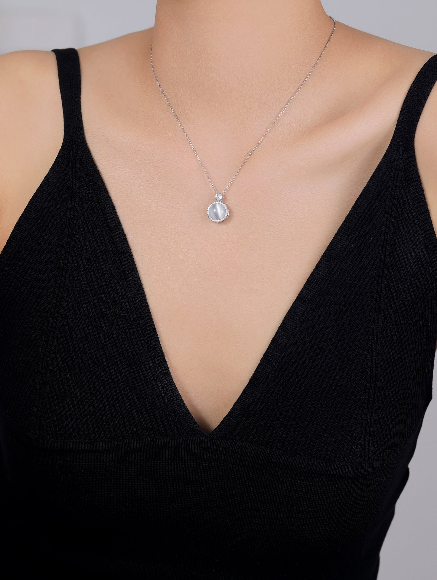 Moonstone Silver Chain