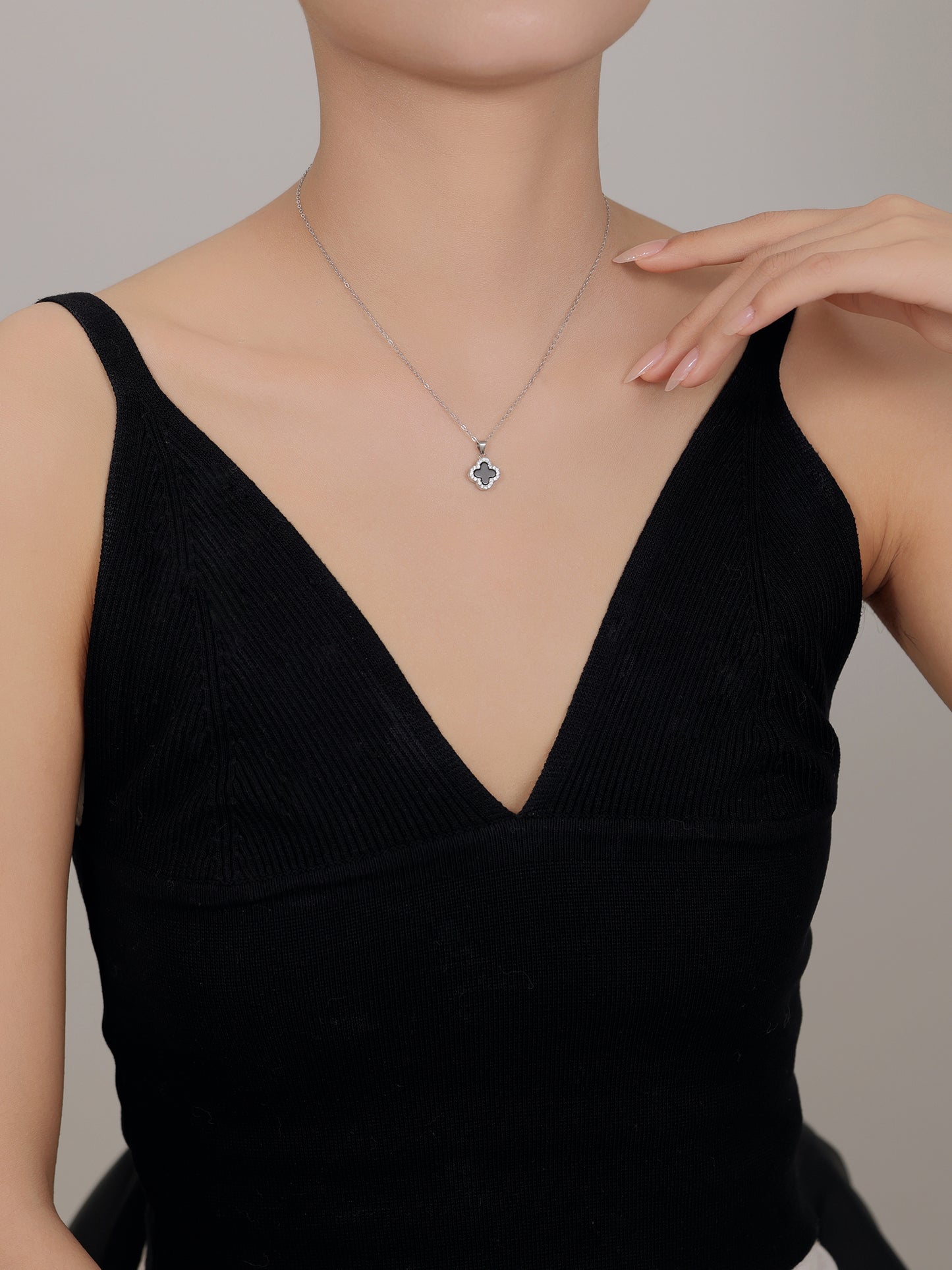 Onyx Silver Chain