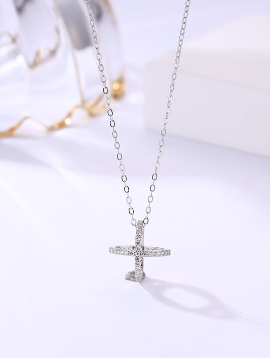 Dual Oval Ring Silver Chain