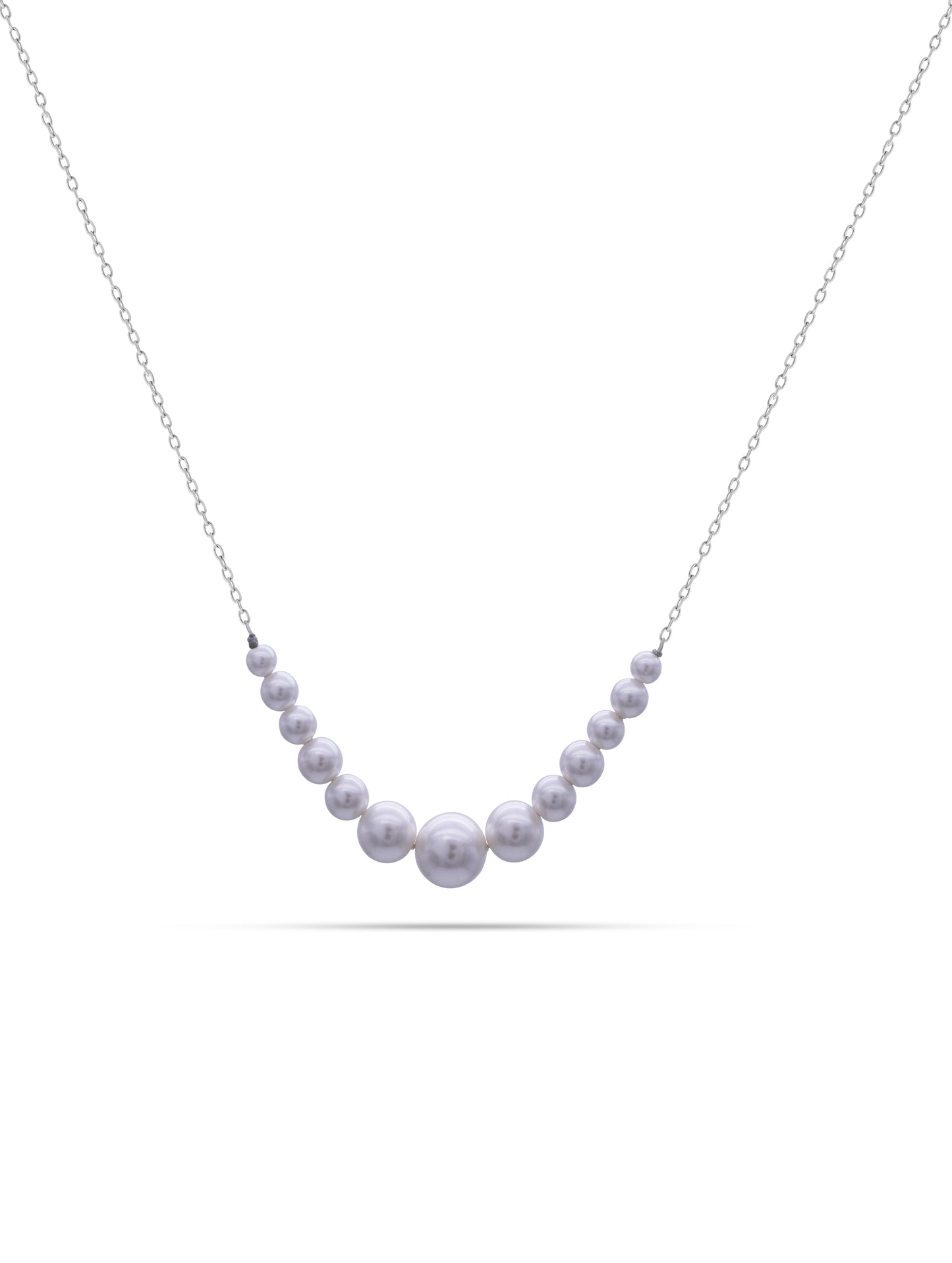 Elegant Pearl Silver Chain