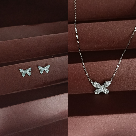 Sparkling Butterfly Chain Set