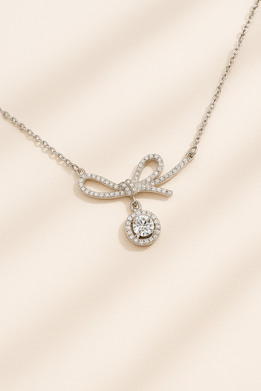 Silver Knot Pendent Set