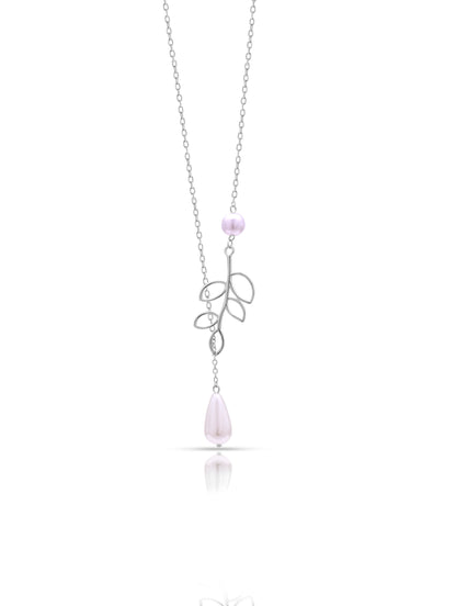 Pearl & Leaf Silver Chain