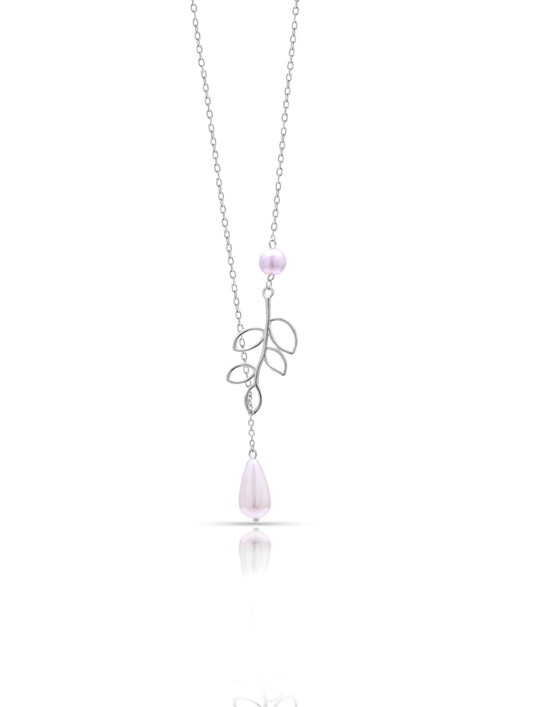Pearl & Leaf Silver Chain