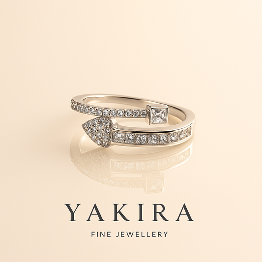 Arrow of Elegance Silver Ring  (Adjustable)