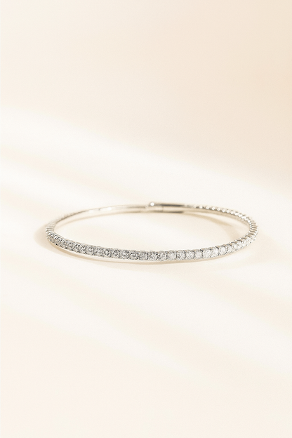 Mini Silver Solitaire Bracelet