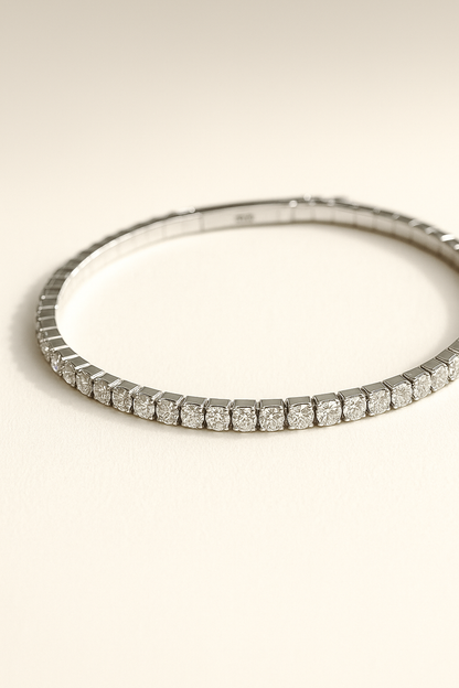 Silver Solitaire Bracelet