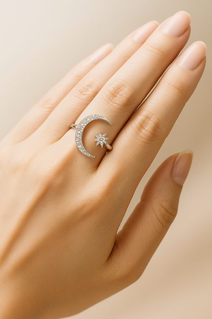 Lunar Glow Silver Ring