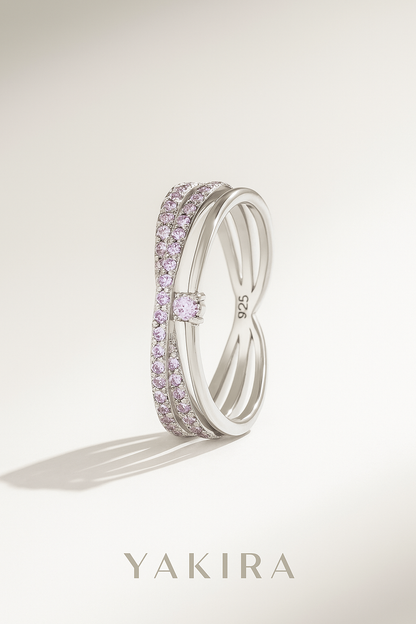 Dazzling Solitaire Silver Ring