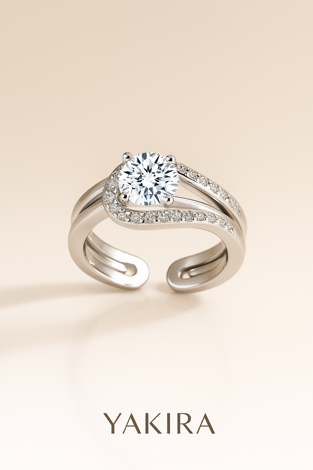 Detachable Solitaire Silver Ring