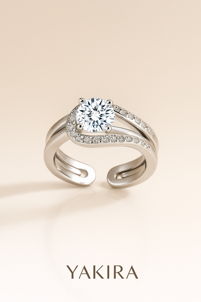 Detachable Solitaire Silver Ring