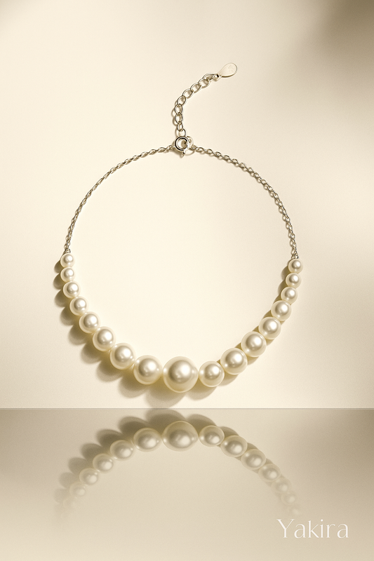 Pearl Silver Chain Bracelet