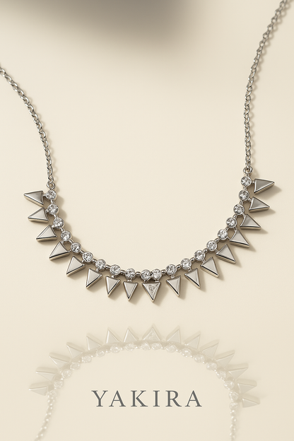 Elegant Triangle Silver Necklace