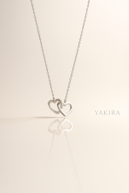 Interlocking Hearts Silver Chain