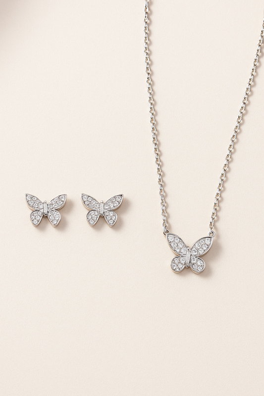 Sparkling Butterfly Chain Set