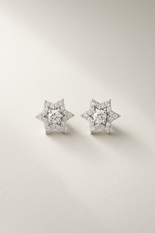 Shining Star Silver Studs