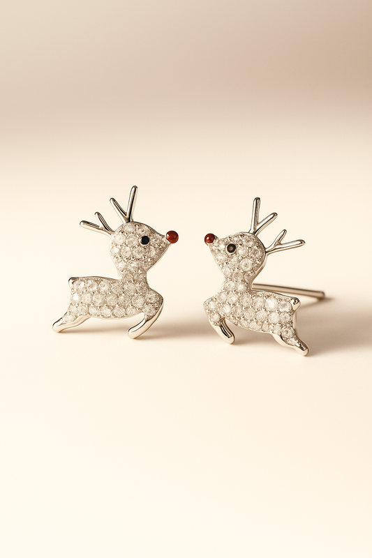 Baby Reindeer Silver Studs