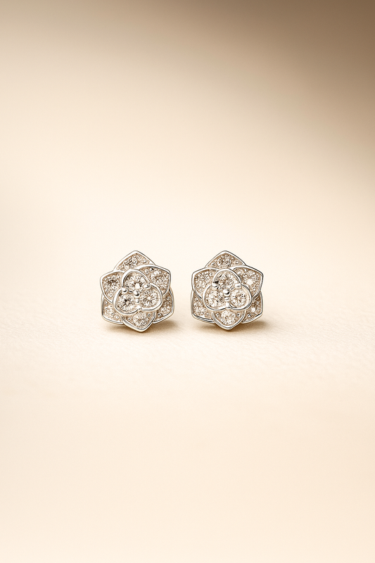 Sparkling Rose Studs
