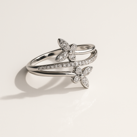 Monarch Butterfly Silver Ring