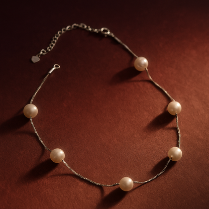 Pearl Silver Anklet