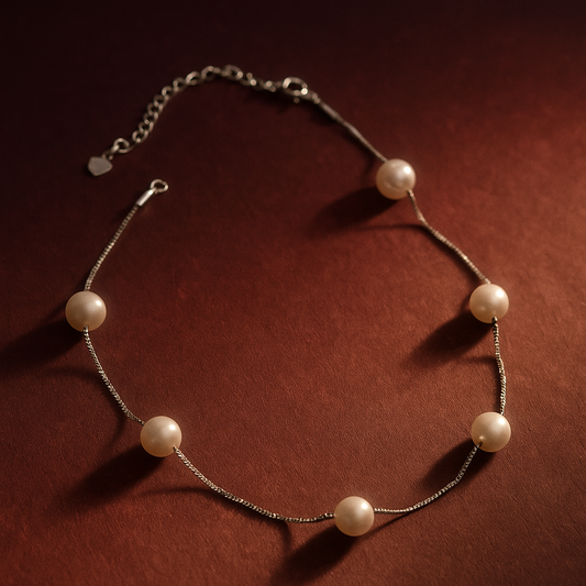Pearl Silver Anklet