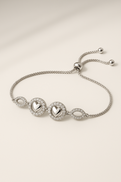 Silver Bloom Ajustable Bracelet
