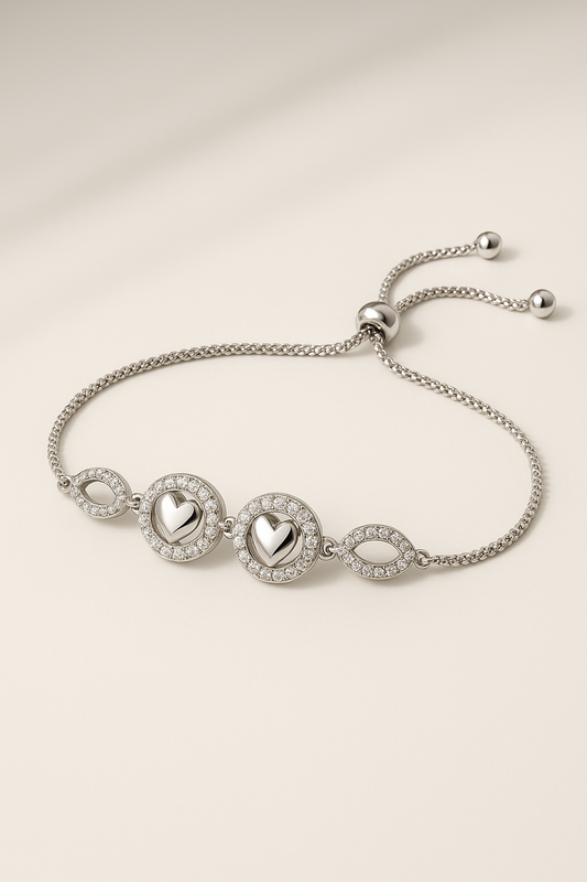 Silver Bloom Ajustable Bracelet
