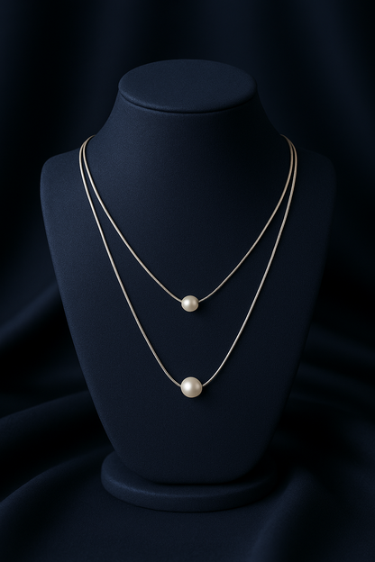 Double Layered Pearl Necklace