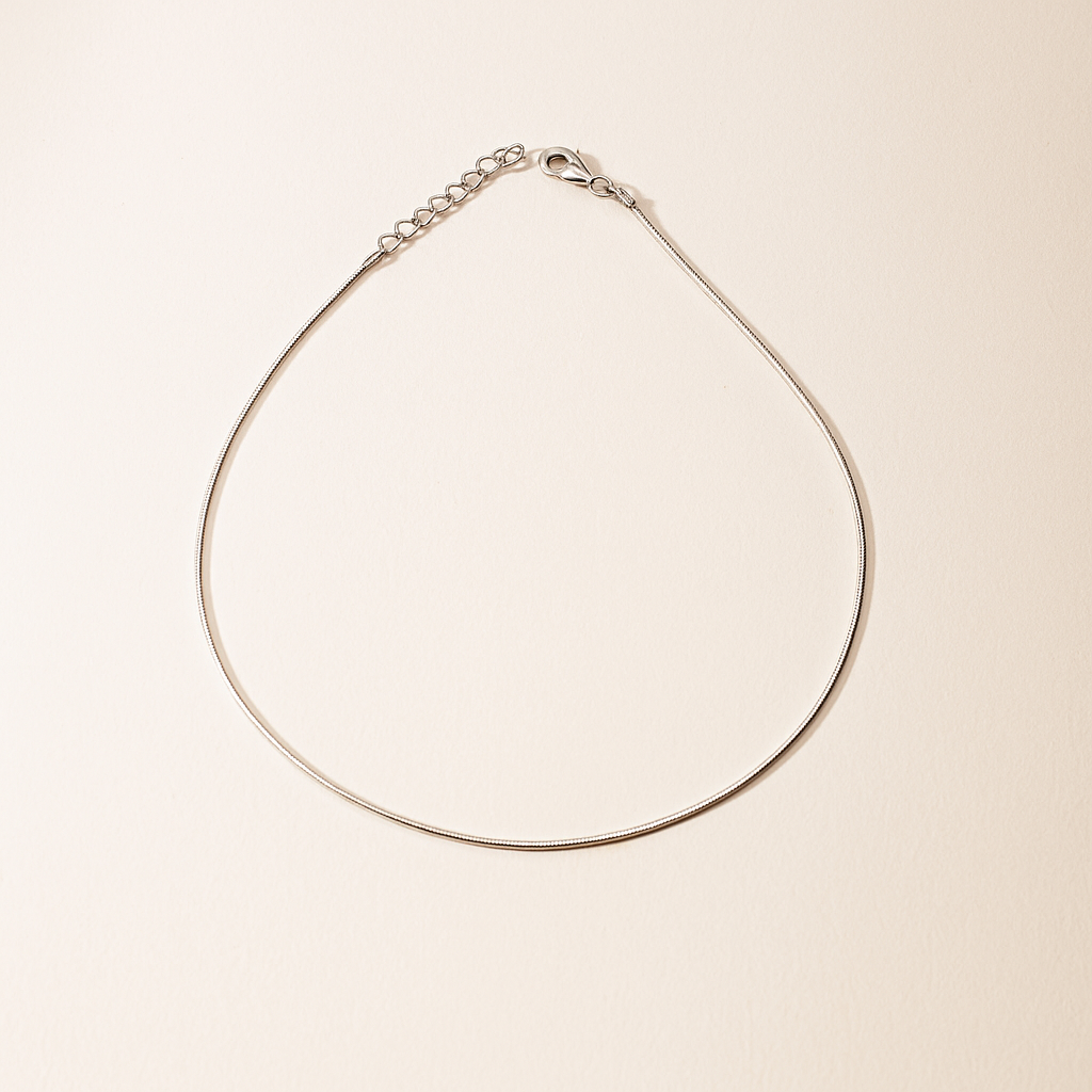 Moon Thread Silver Anklet