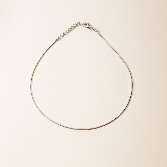 Moon Thread Silver Anklet