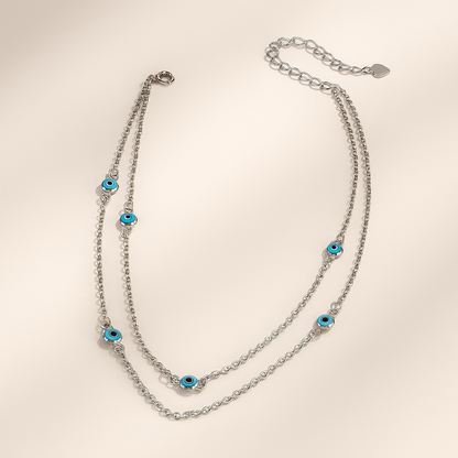 Evil Eye Silver Anklets