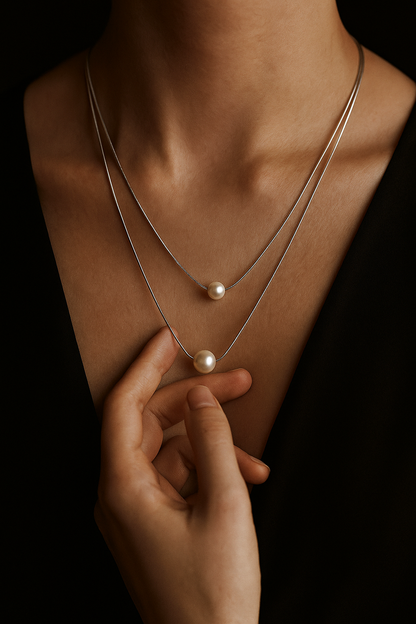 Double Layered Pearl Necklace