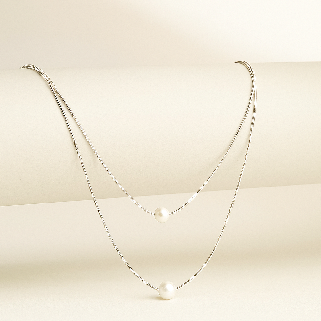 Double Layered Pearl Necklace