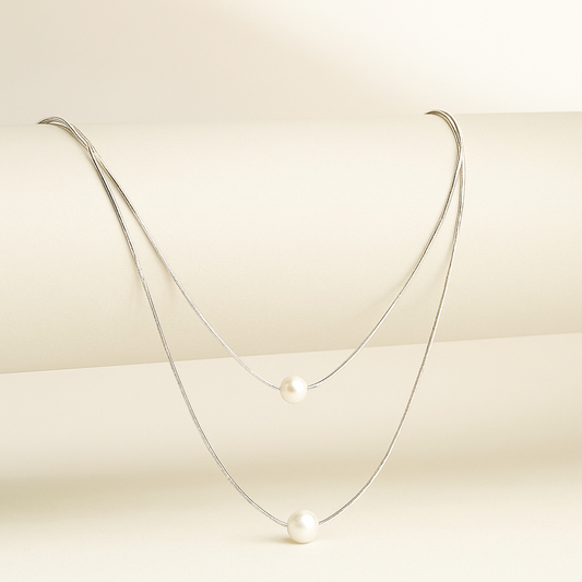 Double Layered Pearl Necklace