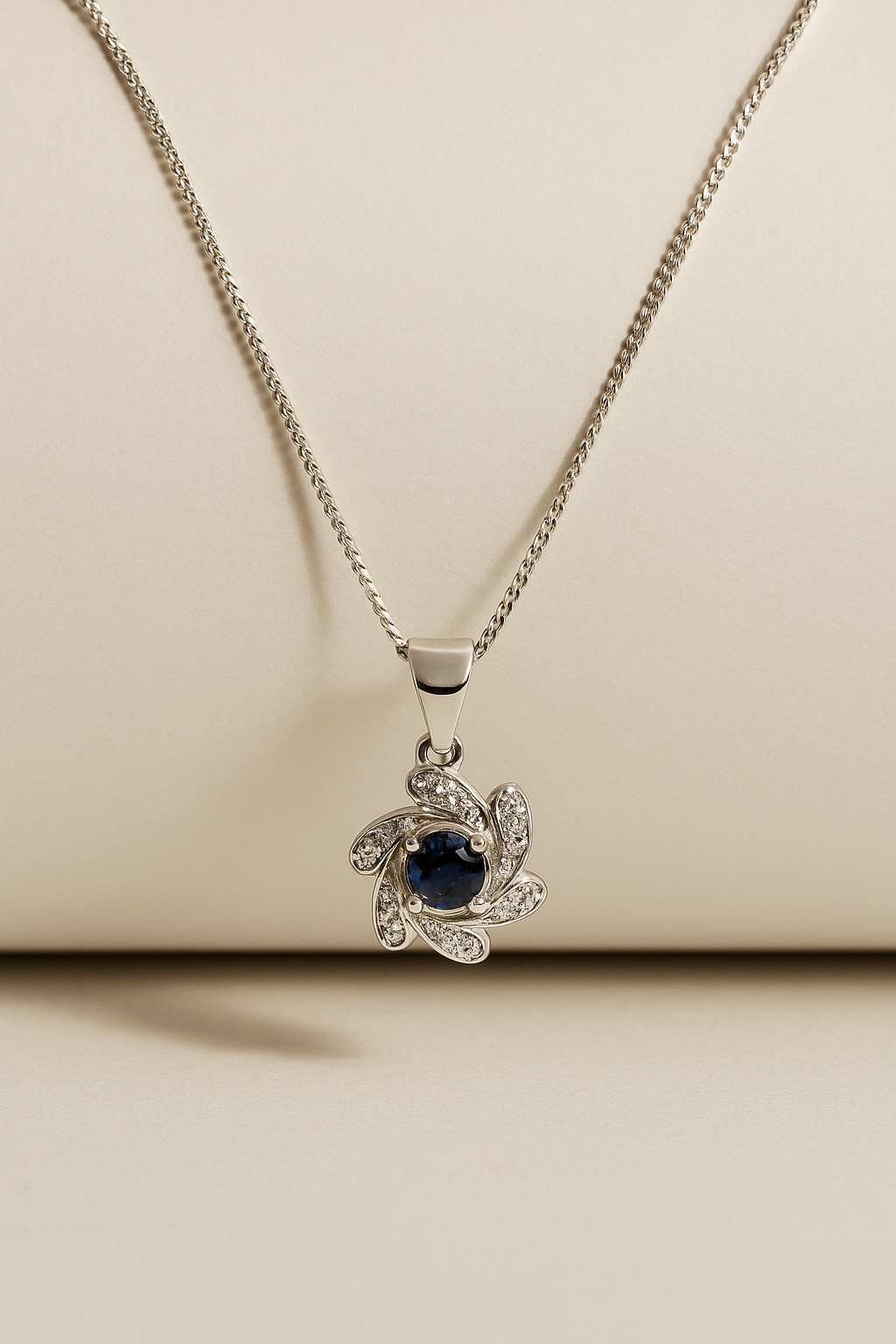 Blue Stone Ocean Wave Pendant