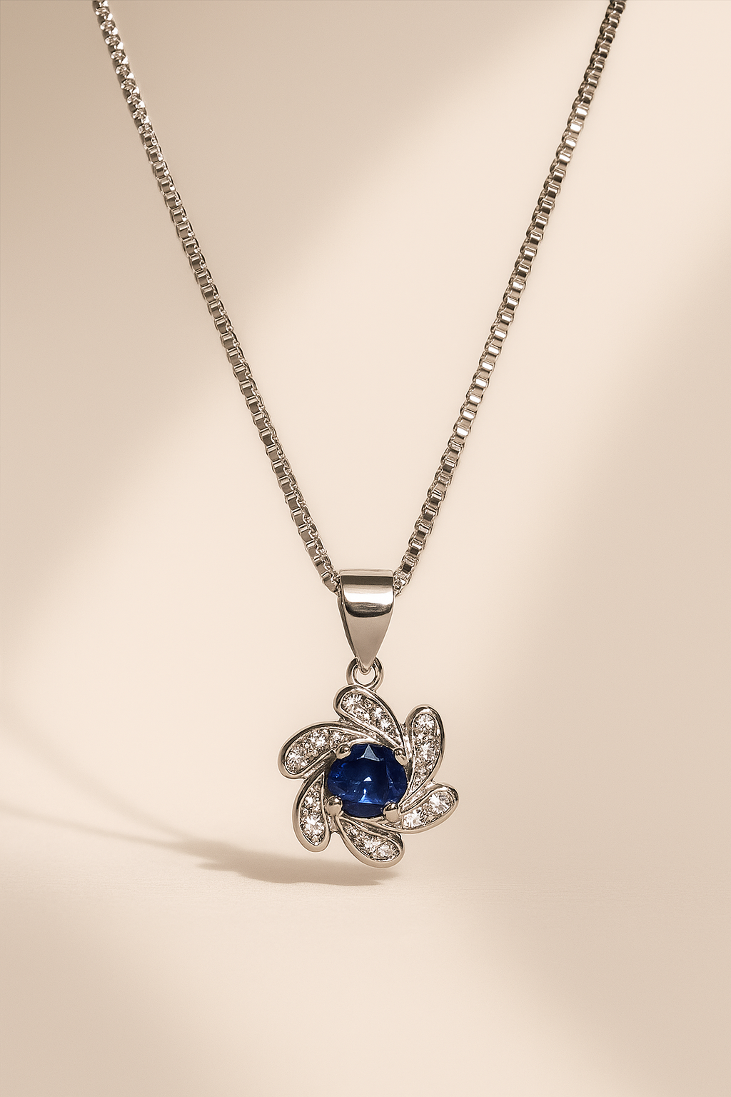 Blue Stone Ocean Wave Pendant